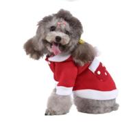 Cálido disfraz de perro de terciopelo coral con capucha, diseño para mascotas, para la decoración del festival otoño-invierno (SDZ128L)