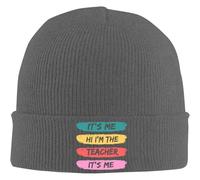 cálido en Invierno Soy Yo Hola Soy el Maestro Soy Yo Gorro de Punto Holgado Gorro de Invierno Cálido Negro para Hombres Mujeres Uso Diario Gorro de Punto para Camping