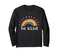 Cálido Mensaje Positivo del Arco Iris de Be Kind Manga Larga