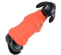 Cálido suéter para perros de suave forro polar mod. "Pizza", naranja
