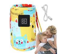 Calienta Biberones Portátil - Calentador De Leche USB Con Funda Aislante Y Control De Temperatura, Mantiene Fórmula O Leche Materna Caliente | Para Viajes, Coche, Casa, Guardería Y Tomas Nocturnas