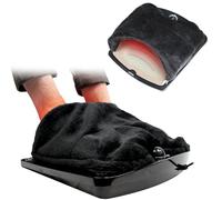 Calienta Pies Eléctrico - Calentador de Pies con Termostato, 2 Niveles de temperatura - Calienta los pies en 2 minutos - Funda lavable a máquina - Negro
