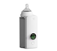 Calientabiberones para leche materna, calentador de agua portátil | Calentador de biberón USB recargable para leche materna | Pantalla de temperatura del calentador de biberones para leche materna