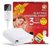 Calientacamas, Calefacción bajo la cama, 150 x 80 cm desconexión automática, Calienta Camas, Manta Eléctrica con temporizadores de 12 horas y 3 ajustes de calor, protección contra sobrecalentamiento