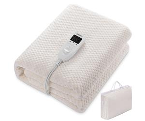 Calientacamas eléctrico crema 150x80cm 3 funciones