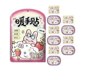 Calientamanos - Polvo De Hierro 12.6x9.4cm | Pack 10 Mini Calentador De Pies Dibujo Animado | Bolsa Térmica Activada Por Aire | Compresa Reutilizable Portátil Para Viajes, Deportes Invierno Y Frío