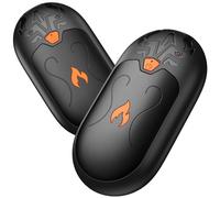 Calientamanos Recargable 2 Pack, Calientamanos Eléctricos con 24 Horas de Calor, 3 Modos de Calor, Calientamano Reutilizables para Pacientes de Reno, Mujeres Hombres(Negro)