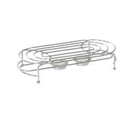 Calientaplatos cromados de 2 fuegos, incluye portavelas, calentador de té, té, café, calentador de alimentos