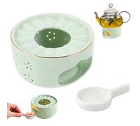 Calientaplatos para tetera de cerámica, calentador de té, calentador de té, calentador de té, calentador de té, calentador de té, calentador de porcelana, diseño tallado hueco para conservar el calor