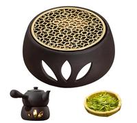 Calientaplatos para Tetera De Cerámica, Calentador De Tetera con Portavelas, Calentador De Tetera,Adecuado para Calentar y Mantener Calientes Té, Leche, Café y Otras Bebidas