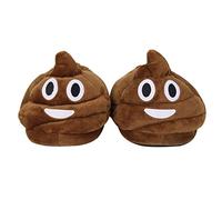 Caliente acogedora relleno suave felpa zapatillas, Calzado Invierno Zapatillas Emoji Suave Zapatillas Lindo Peluche de dibujos animados Anti-Slip Zapatillas (Mierda)