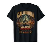 California Alien Invasion Retro UFO UAP Extraterrestre Camiseta