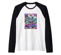 California Bear Graffiti Art Streetwear Urban Cali Flag Camiseta Manga Raglan