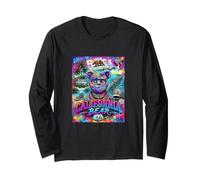 California Bear Graffiti Art Streetwear Urban Cali Flag Manga Larga