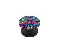 California Bear Graffiti Art Streetwear Urban Cali Flag PopSockets PopGrip Adhesivo