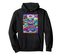 California Bear Graffiti Art Streetwear Urban Cali Flag Sudadera con Capucha