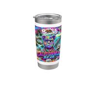 California Bear Graffiti Art Streetwear Urban Cali Flag Vaso térmico de acero inoxidable de doble pared