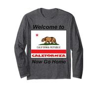 California, Bienvenido a. Ahora Vete a casa Humoroso, Divertido, Broma Manga Larga
