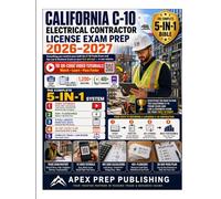 California C-10 Electrical Contractor License Exam Prep 2026-2027: The Complete 5-in-1 Bible: CSLB Trade & Law Exams · 8 Full-Length Practice Tests · 1,200+ Questions · 400+ Flashcards · 10+ Videos