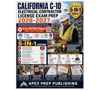California C-10 Electrical Contractor License Exam Prep 2026-2027: The Complete 5-in-1 Bible: CSLB Trade & Law Exams · 8 Full-Length Practice Tests · 1,200+ Questions · 400+ Flashcards · 10+ Videos