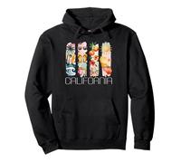 California, camiseta Summer Vibes, surf de palmeras, flores naranjas Sudadera con Capucha