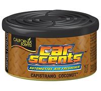 California Scents CCS-416TR Ambientador de aire, aroma de coco (paquete de 4) Fragancia refrescante de larga duración, respetuoso con el medio ambiente, producto orgánico ligero, reciclable, tapa con ventilación ajustable, bandeja de 4 botes