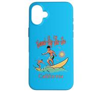 California Carmel-by-The-Sea CA Surfing Pesca en la Playa Carcasa para iPhone 16 Plus