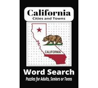 California: Cities and Towns Word Search Puzzle: Word Searches with Easy to Read Print about California Cities and Towns| 6x9 inches, 110 Pages| 50+ ... Gift for Vacations, Holidays, and Free Times.