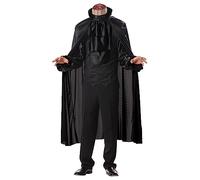 California Costume- Headless Horseman Aterrador Disfraz de tamaño Adulto, sólido, Color Negro, Large (CS97512/L)