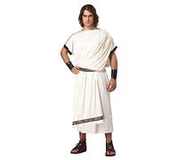 California Costumes 1126 Toga Classic - Adulto griego/romano de lujo para hombre, color blanco, talla única