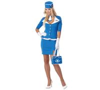 California Costumes 1209 Disfraz retro de azafata/piloto para adultos, liso, multicolor, talla XL
