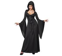 California Costumes 1338 Deluxe - Traje genérico con capucha para adultos, color negro, talla M