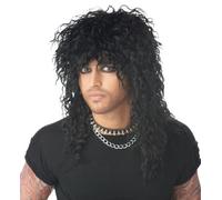 California Costumes 70344 - Headbanger Peluca Negra Adulta Talla Unica Para Hombre