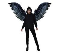California Costumes, Alas de apertura mecánica, envergadura de 6 pies, negro (Feather Black), talla única