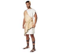 California Costumes Dios griego Toga para hombre, Crema/Dorado, Large/X-Large