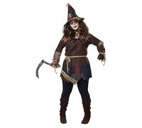 California Costumes Disfraz de espantapájaros espeluznante para mujer, talla extragrande, talla 2X, color negro