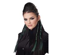 California Costumes Trenzas de clip (verde/gris), estándar
