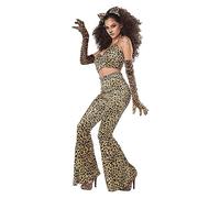 California Costumes Women's Leopard Pant Set Adult Costume, Tan/Black, Medium