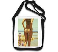 California Girls Beach Style Photo Art - Bolso de hombro para niñas, color blanco, White, Talla única