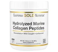 California Gold Nutrition - Polvo de péptidos de colágeno con ácido hialurónico, apoyo para cabello, piel, uñas, articulaciones y huesos saludables, sin OMG, sin gluten ni lácteos, sin sabor, 500 g