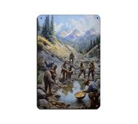 California Gold Rush - Cartel de metal vintage para decoración de pared, bar, bar, bar, decoración de pared, póster retro de 8 x 12 pulgadas (20 x 30 cm)