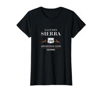 California Highway 395 Eastern Sierra Senderismo Adventure Club Camiseta gráfica económica, Mujer, Negro, S
