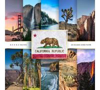 California landscapes scrapbook paper: Double-Sided Decorative Craft Papers for JunkJournals, Wrapping, Card Making, Mixed Media & More