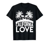 California Love Palmeras Vibraciones veraniegas de la Costa Oeste de Estados Unidos Camiseta