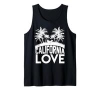 California Love Palmeras Vibraciones veraniegas de la Costa Oeste de Estados Unidos Camiseta sin Mangas