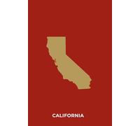 CALIFORNIA RED AND GOLD - Premium Lined Journal | 6" x 9" | Soft Cover | 120+ Pages - Bold State Colours, Perfect for Game Day & Everyday Notes: A ... Football Season, or Thoughtful Gifts
