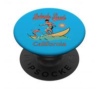 California Redondo Beach CA Surfing Pesca Vacaciones PopSockets PopGrip Adhesivo
