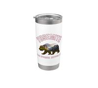 California Republic Bear Yosemite Valley National Park Flag Vaso térmico de acero inoxidable de doble pared