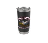 California Republic Bear Yosemite Valley National Park Flag Vaso térmico de acero inoxidable de doble pared