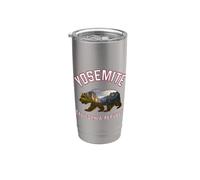 California Republic Bear Yosemite Valley National Park Flag Vaso térmico de acero inoxidable de doble pared